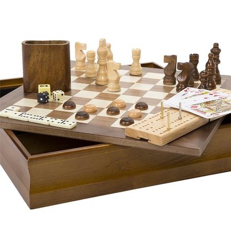 HEY PLAY Hey Play 12-HY2691 7 In 1 Classic Combo Game - Chess; Checkers & Cribbage 12-HY2691